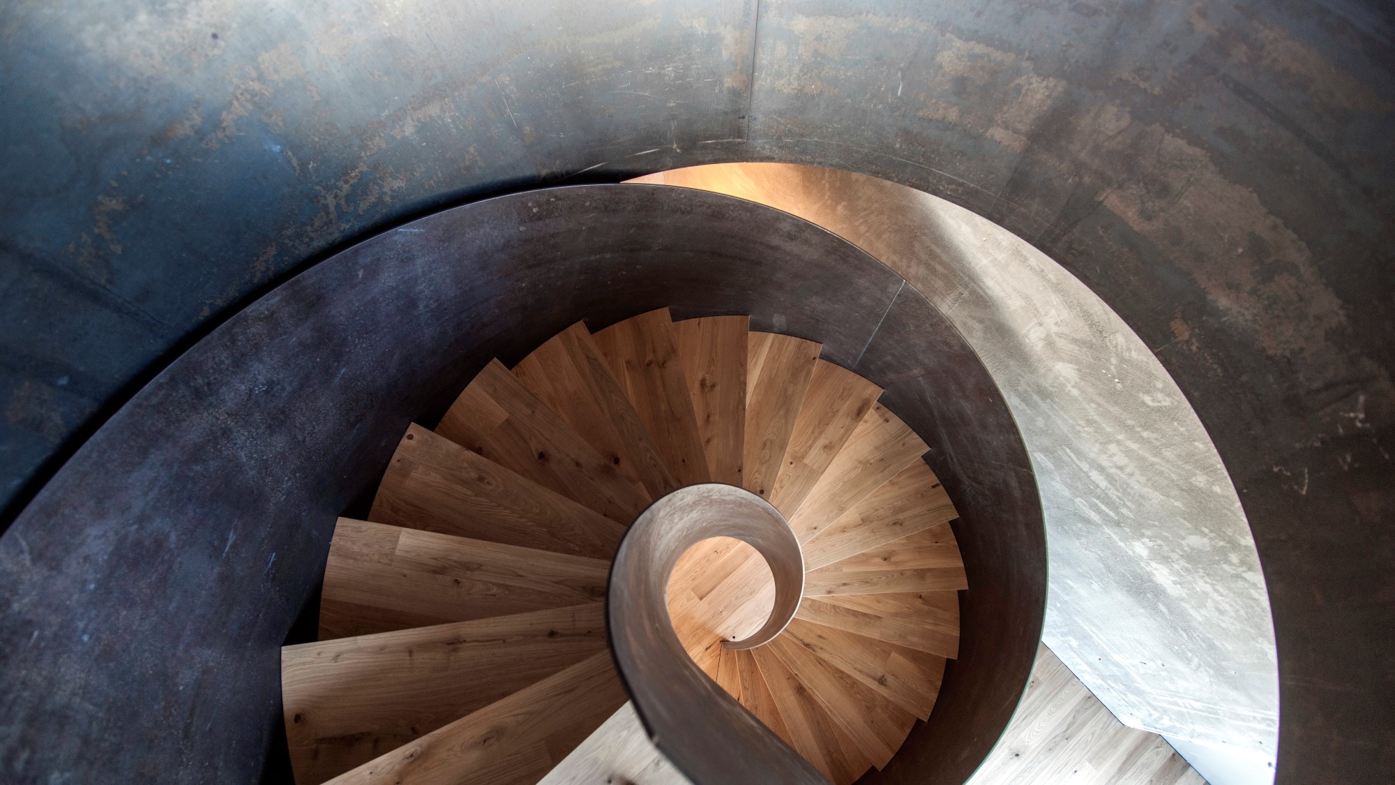 helical staircase rustic